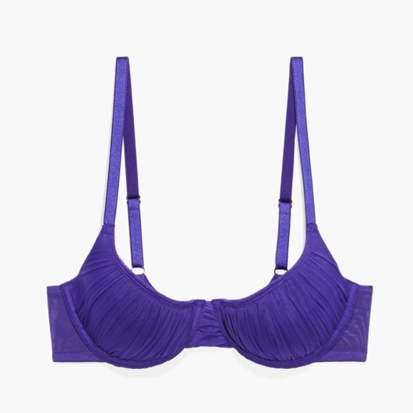 NWT Savage X Fenty Gathered Mesh Balconette Bra - Picture 1 of 5
